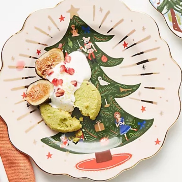 Anthropologie x Rifle Paper Co Christmas Tree Nutcracker Plate - Picture 2 of 8